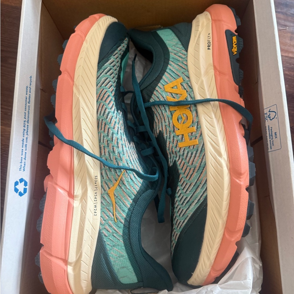 Hoka One One Mafate Speed 4 in Deep Teal and Water Garden